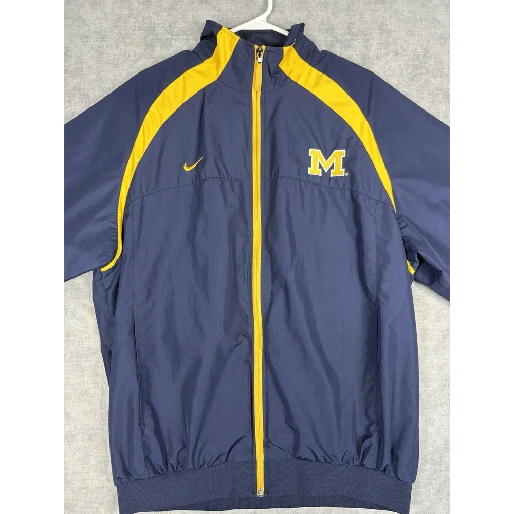 Vintage Nike Michigan Wolverines Jacket Mens M Clima-Fit Windbreaker Y2K